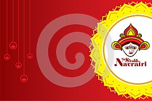 Illustration of Happy Navratri banner design