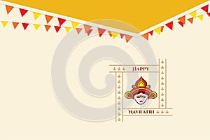 Illustration of Happy Navratri banner design