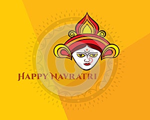 Illustration of Happy Navratri banner design