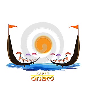 Illustration of Happy Onam festival of South India-Kerala