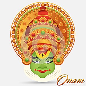 Illustration of Happy Onam festival of South India-Kerala