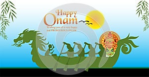 Illustration of Happy Onam festival of South India-Kerala