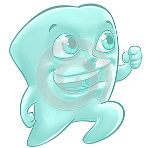 Illustration of a happy tooth