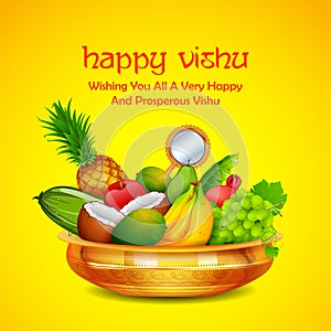 Happy Vishu new year Hindu festival celebrated in the Indian state of Kerala