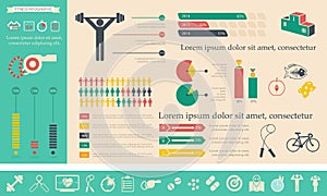 Illustration of health lifestyle infographic in flat designed