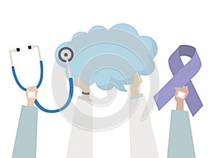 Illustration of health and sickness