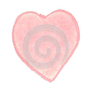 Illustration of heart shape drawn with pink colored chalk pastels