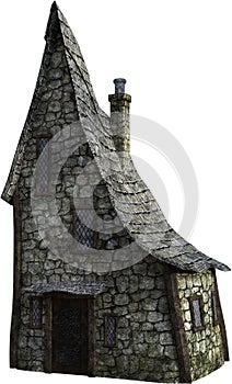 Hermit Hobbit Stone Cabin Isolated, House, Home photo