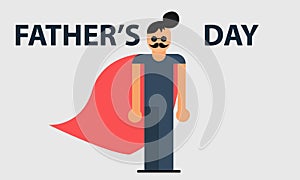 The illustration of a hero to his son. A father. Father`s day