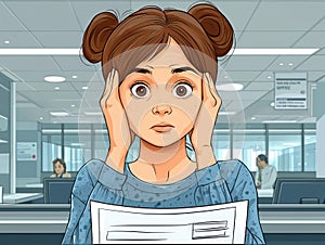 An illustration highlighting the behaviors of a problematic customer in a service setting. photo