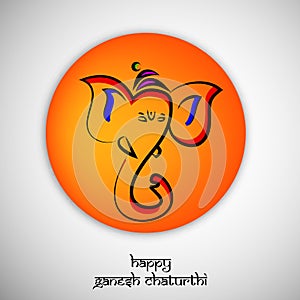 Illustration of Hindu festival Ganesh Chaturthi Background