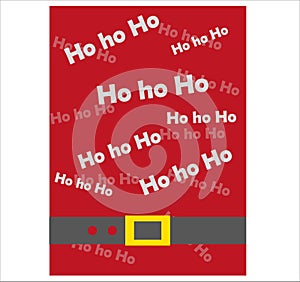 Illustration of a HOHOHO Christmas Lettering Image isolated on a white background