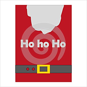 Illustration of a HOHOHO Christmas Lettering Image isolated on a white background