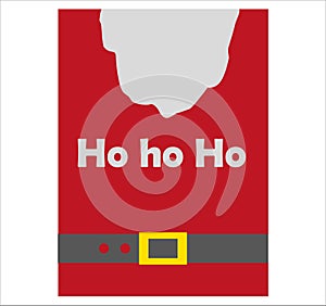 Illustration of a HOHOHO Christmas lettering isolated on a white background