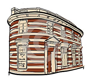 Illustration of Hong Kong Historical Building