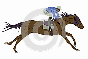 Illustration of horse derby, vector drawing