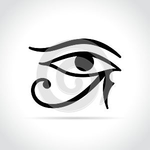 Horus eye icon on white background photo