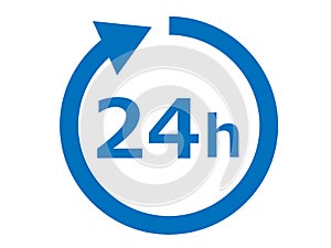 24-hour service icon illustration