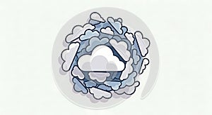 Cloud Computing Concept with House Icon