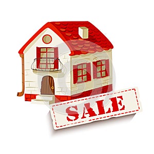 Illustration of a house for sale