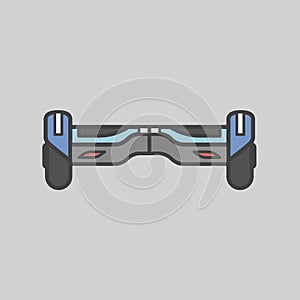 Illustration of hoverboard isolated technology