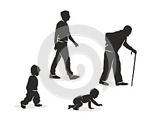 Illustration of human aging.