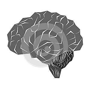 Illustration with human brain