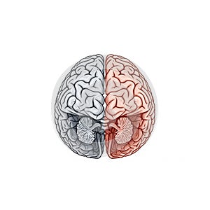 Left side is colored light gray, while the right side is light