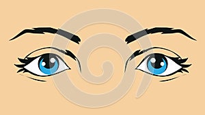 Illustration of human eyes