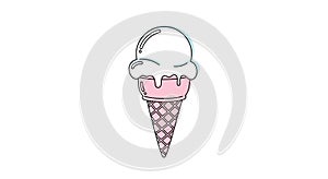 A plain white background emphasizing the cone as the central