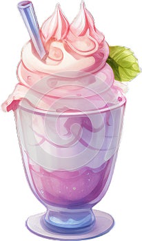 Illustration of an ice cream, Ice Cream in Summer 2
