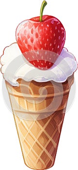 Illustration of an ice cream, Ice Cream in Summer 59