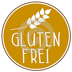 Illustration Icon with german word for glutenfree
