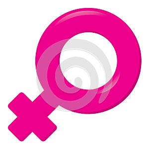 Illustration of an icon symbol female, woman. Ideal for catalogs, informative material