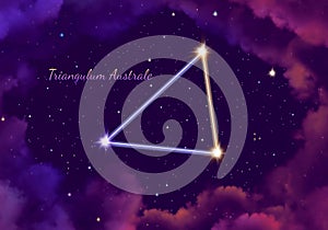 Illustration image of the constellation triangulum australe photo