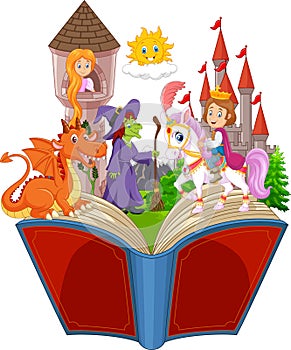 Imagination in a children fairy tail fantasy book photo