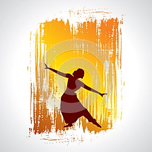 Illustration of Indian classical dancer