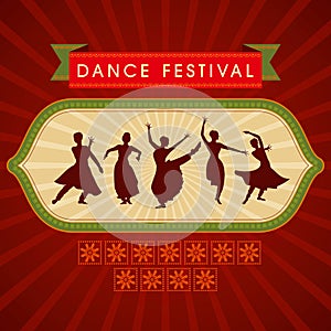 Illustration of Indian classical dancer