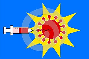 Illustration about inefficiency of vaccines