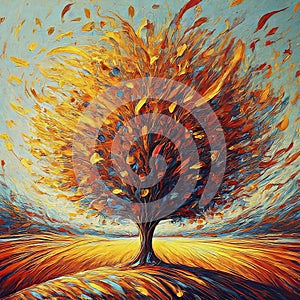 Illustration of infinite flower mandala