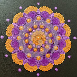 Illustration of infinite flower mandala