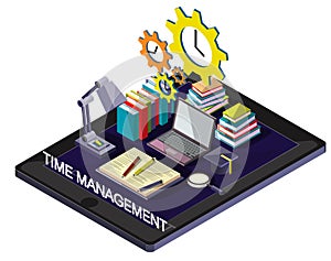 Illustration of info graphic time management concept