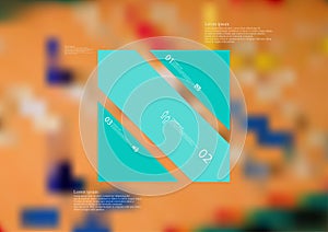 Illustrazioni modello rettangolo storto diviso sul tre verde 