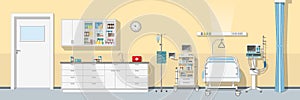 Illustration an intensive care unit