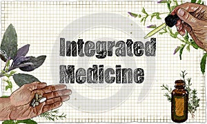 Illustration about Intergrated Medicine in Classic Style photo