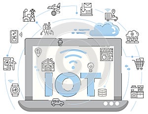 Illustration of Internet of Things,IoT