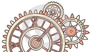 Gears and cogs, mechanical engineering and industrial processes vector design Generative AI