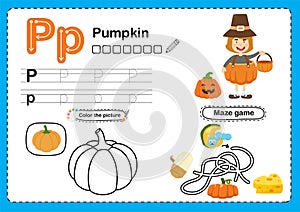 Animal Alphabet Letter P-Pumpkin photo