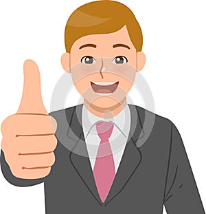 A Businessman Happily Making Okay Gesture