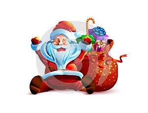 Illustration isolated character santa